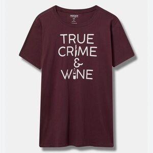 torrid Burgundy 'True Crime & Wine' Graphic Tee